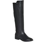 Bota Cano Longo Salto Bloco Lycra Tendência 085-006 Via Marte
