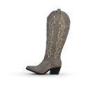 Bota Cano Longo Texana Country Camurça Cinza - Valência