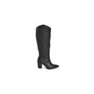 Bota Cano Longo Western Bordada Via Marte 022525 Cor:PretoTamanho:39