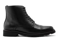 Bota Cano Médio com Zíper em Couro Preto - Urban