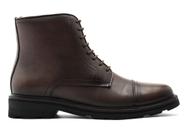 Bota Cano Médio em Couro Café com Zíper - Barcelona Design Urban