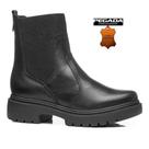Bota Cano Médio Em Couro Pegada 282407 Feminino