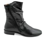 Bota Cano Médio Feminina Couro Perlatto Zíper Duplo LUN004E