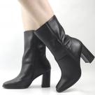Bota Cano Médio Lisa Couro