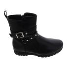 Bota Cano Medio Mooncity Salto Baixo Preta