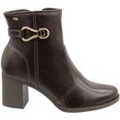 Bota Casual Dakota Vieri Ristretto Aplique Salto Médio Grosso Feminina