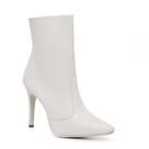 Bota Casual Lisa Pires Shoes Cano Alto Bico Fino e Salto Agulha com Ziper