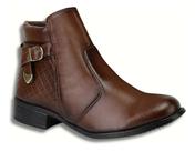 Bota Cavalgada Cano Curto C/ Zíper Modelo Lindo Macio Moda