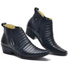 Bota Chelsea Botina Couro Bico Fino Cano Curto Moderna Bota Chelsea Botina Couro Bico Fino Cano Curto Moderna