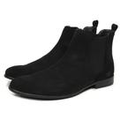 Bota Chelsea em Couro Masculina Camurça Argentina Clássica