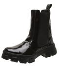Bota Chelsea Feminina Coturno Tratorado Cano Longo Blogueira