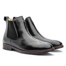 Bota Chelsea Masculina Couro Bico Redondo Conforto Casual Bota Chelsea Masculina Couro Bico Redondo Conforto Casual
