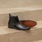 Bota Chelsea Masculina Couro Bovino 42 Calçado Masculino Cano Curto Preta Botina Social Premium