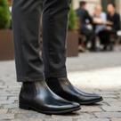Bota Chelsea Masculina Melhor Preço 42 Couro Legítimo Preta Botina Masculina Cano Curto Social