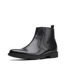 Bota Clarks Whiddon Zip Chelsea Impermeável Couro Preto