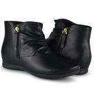 Bota Comfortflex 2491302 Cano Curto Salto Baixo Anabela Leve Bota Comfortflex 2491302 Cano Curto Salto Baixo Anabela Leve
