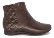 Bota Comfortflex Cano Curto Rasteira Zíper Lateral Ref 24-91301