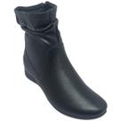 Bota Comfortflex Feminina com Franzido e Pin Dourado