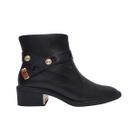 Bota Confortável Cano Curto Em Couro Feminino Ramarim 2565101
