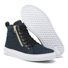 Bota Coturninho Feminino Ziper Jeans