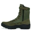 Bota Coturno Acero Selva Com Zíper Lateral Verde Oliva Cano Alto Confortável