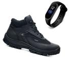 Bota Coturno Adventure Cano Baixo em Couro Resistente Trilha Academia + Relógio Bota Coturno Adventure Cano Baixo em Couro Resistente Trilha Academia + Relógio
