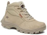 Bota coturno adventure de segurança epi ca 100% couro masculina cano curto viper areia