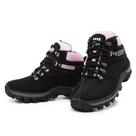 Bota Coturno Adventure feminino Trilha Caminhada Palmilha Gel Couro
