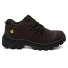 Bota Coturno Adventure Masculina Dia a Dia Trabalho Laser Preta com Cadarço e Solado Resistente para