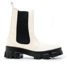 Bota Coturno Botina Feminina Cano Médio Elástico Sintético Botinha Off White