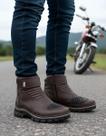 Bota Coturno Botina Masculina Estilosa Motoqueiro Couro Moderna Conforto
