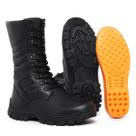 Bota Coturno Cano Alto Masculino De Couro Legitimo Militar Tático Motociclista Resistente Conforto