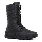 Bota Coturno Cano Alto Masculino Tático Cadarço Segurança Motoqueiro Resistente Tratorada