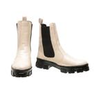 Bota Coturno Cano Curto Tratorada Pires Shoes com Elástico Lateral e Sola Alta