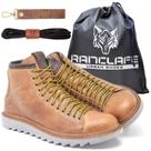 Bota coturno casual cano médio em couro lactego linha palermo