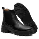 Bota Coturno Chelsea Feminina Tratorada Preta Blogueira - VK