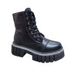 Bota Coturno com Brilhos strass Plataforma Moda Blogueira