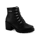 Bota Coturno Comfortflex 2377302 Preto Tratorado Couro