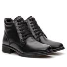 Bota Coturno Couro Feminina Cano Baixo Casual Moderna