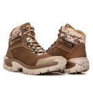 Bota Coturno Couro Legítimo Creme Masculino Bico Pvc Cat Store