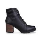 Bota Coturno Dakota Com Salto Preta Cano Médio G9791