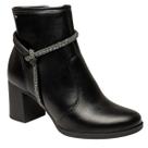 Bota Coturno Dakota Feminina Cano Curto Preto Com Strass Lançamento DA821 - Feminino Cor:Preto PrataTamanho:35Gênero:F