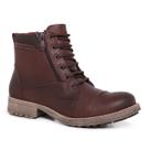 Bota Coturno de Couro Masculino Cano Medio Segura Para Trilha Trabalho