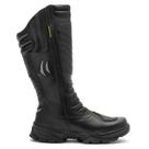Bota Coturno Delta Couro Legitimo Masculina Motoqueiro Motociclista Preta Emergência Cano Longo