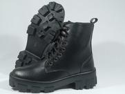 Bota Coturno Dona-Beja Coturno Arredondado De Cadarço e Ziper Lateral Super Confortável 1108 (64411)