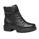 Bota Coturno em Couro Pegada 282401-04 Feminino - Preto