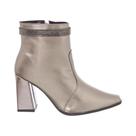Bota Coturno Feminina Bico Quadrado Salto Cano Baixo Promo