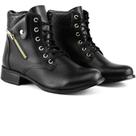 Bota Coturno Feminina Bico Redondo Cano Curto Leve Conforto