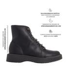 Bota Coturno Feminina Cano Baixo Zíper Brilho Moleca 5339110 - Preto - 38 Bota Coturno Feminina Cano Baixo Zíper Brilho Moleca 5339110 - Preto - 38