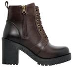 Bota Coturno Feminina Cano Curto Salto Alto Tratorada Moda Estilosa Básica Casual